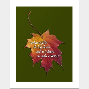 Autumn leaf - To make a wish Posters and Art